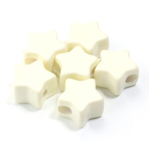 Five-pointed star beige / Outer diameter 22.5mm, hole diameter 6.2mm
