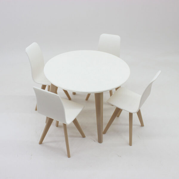 Wholesale Miniature food toy circular dining table and chair