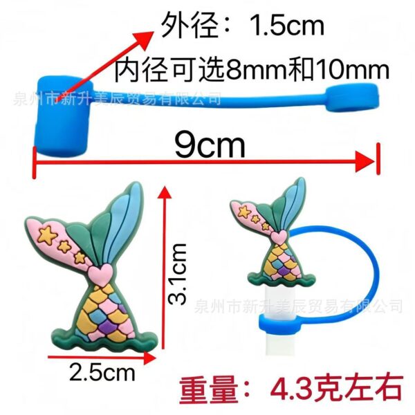 O1CN01JeenV7271938TumAB_2213236817736-0-cib Wholesale Cute Mermaid Cartoon Silicone Straw Cap
