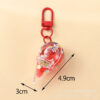 Wholesale Acrylic Liquid Sand Star Ice Cream Keychain