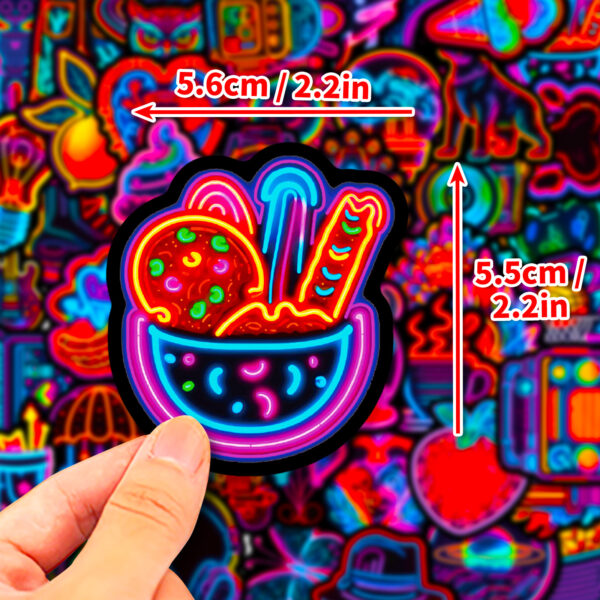 Wholesale 50 Cool Neon Graffiti Stickers
