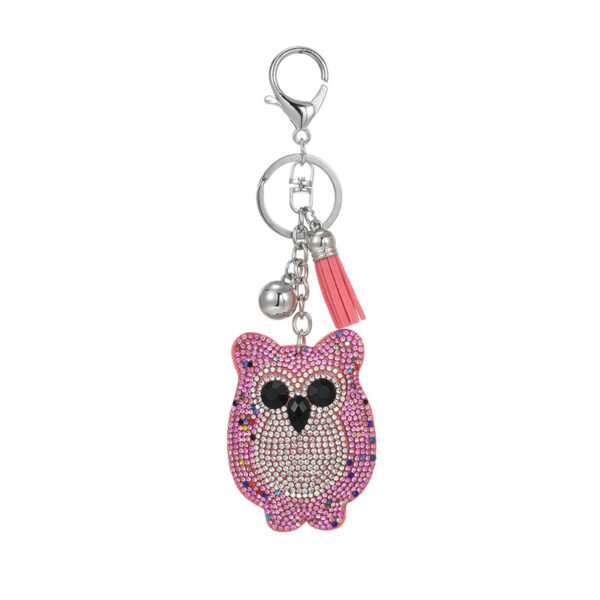 Wholesale Tassel Rhinestone Cartoon Women's Bag Pendant Keychain