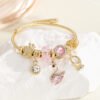 O1CN01JhcXhK2LDsXB0W2us_2206398079659-0-cib Wholesale Sweet rhinestone heart-shaped bead stainless steel bracelet