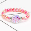 Wholesale Cute cartoon girl pink gradient bracelet