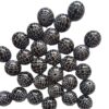 Wholesale 5pcs 20mm Acrylic Halloween Black Spider Web Print Beads
