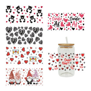 Wholesale UV Transfer Paste Glass Crystal Label Crystal Paste Cross-border Special Paste for 16oz Glass Cup 23cmX11cm