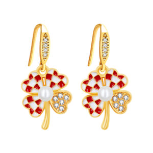 Red four leaf clover