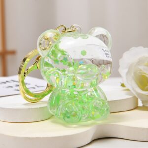 Glow-in-the-dark bear [green] / Keychain + luminous oil bottle