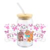 Wholesale Mary Cat UV DTF Crystal Transparent Sticker Pink Cute Cartoon Pattern Glass Waterproof Scratch Resistant Cross Border