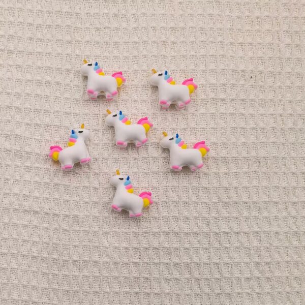 Wholesale 10pcs 3D Unicorn Silicone Cute Cartoon DIY Beads