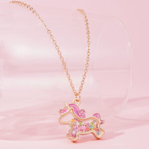 Wholesale Unicorn Necklace Containing Movable Sequins