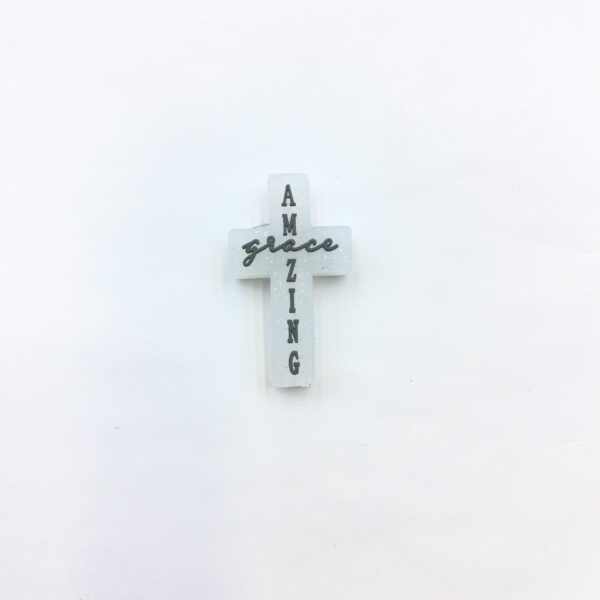Wholesale 10pcs Cool High-grade Cross Silicone Beads