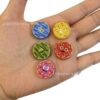 Wholesale 10pcs embossed expression donut acrylic beads