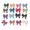 Wholesale 10pcs Colorful diamond clay butterfly bow ribbon with vertical hole beads