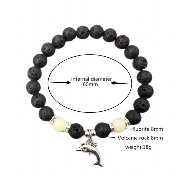 Wholesale Agate Luminous Jewelry Volcanic Volcanic Stone Bracelet