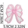 Wholesale Pink bow embroidered patch