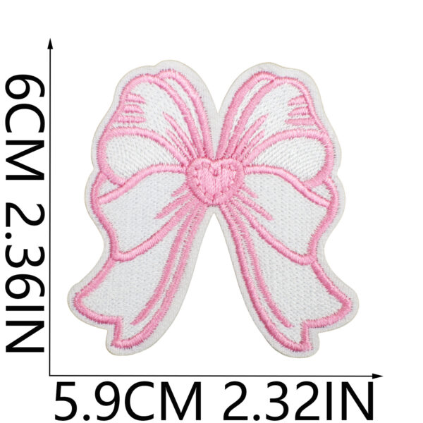 Wholesale Pink bow embroidered patch
