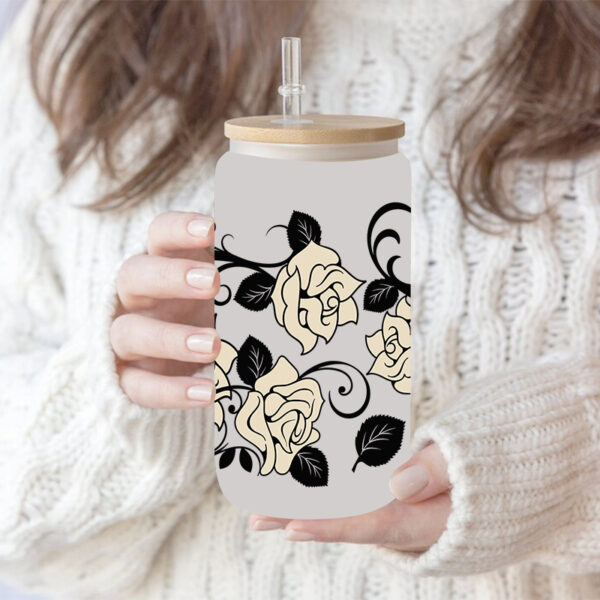 Wholesale Uv Transfer Sticker Glass Cup Crystal Label Crystal Sticker Cross-Border Exclusive for 16oz Glass Cup Special Sticker 23Cmx11Cm