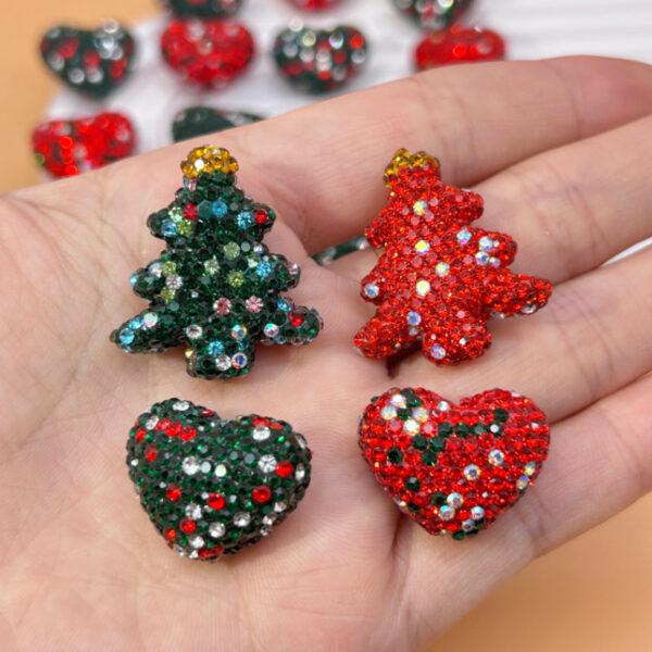 Wholesale Full Diamond Love Christmas Clay Beads