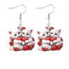 Wholesale Cute Cat Valentine's Day Acrylic Earrings