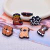 Wholesale Random 100pcs Cute Puppy Beaded Pvc Soft Rubber Beads