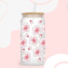 Wholesale Cartoon Fresh Floral Theme 16oz Cup UV DTF Wraps