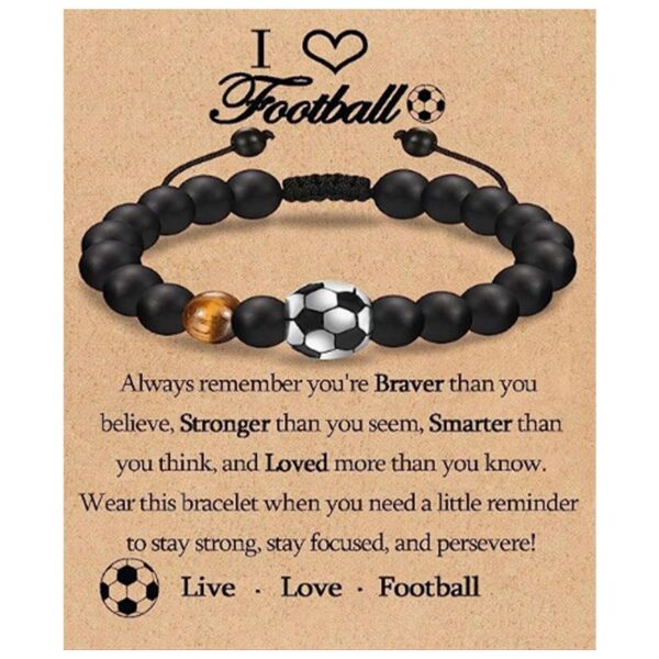 Wholesale Football baseball bead black frosted tiger eye stone bracelet