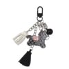Wholesale Mesh horse tassel pendant acrylic keychain