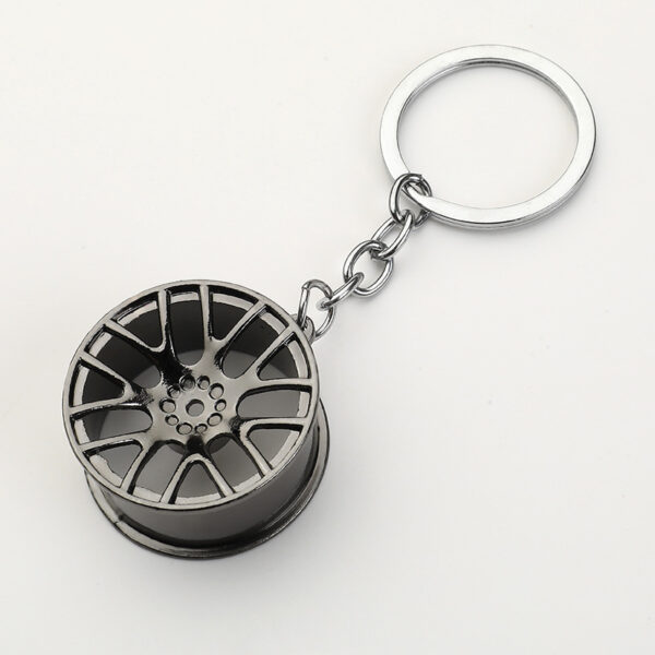 Wholesale Car modification accessories metal wheel hub keychain