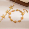 Wholesale Starfish Shell Bracelet Stainless Steel Non-Fading Hand Jewelry