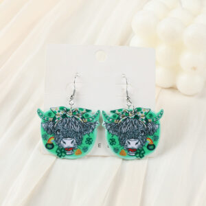 Green Cow earrings