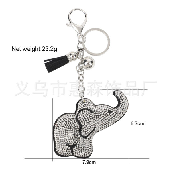 Wholesale Nose Elephant Encrusted Key Chain Rhinestone Keychain