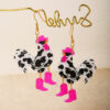Wholesale Flat Christmas Fun Creative Animal Acrylic Earrings