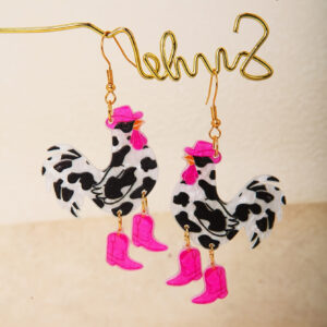 Wholesale Flat Christmas Fun Creative Animal Acrylic Earrings