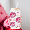Wholesale Pink Cartoon Cute Disco Theme 16oz Cup UV DTF Wraps