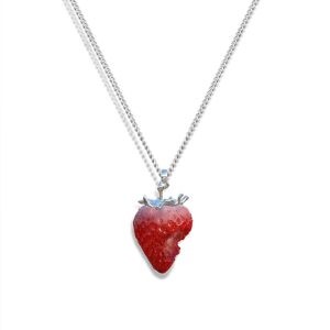 Red strawberry necklace