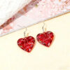 Wholesale Valentine's Day Acrylic Printing 2D Flat Couple Earrings