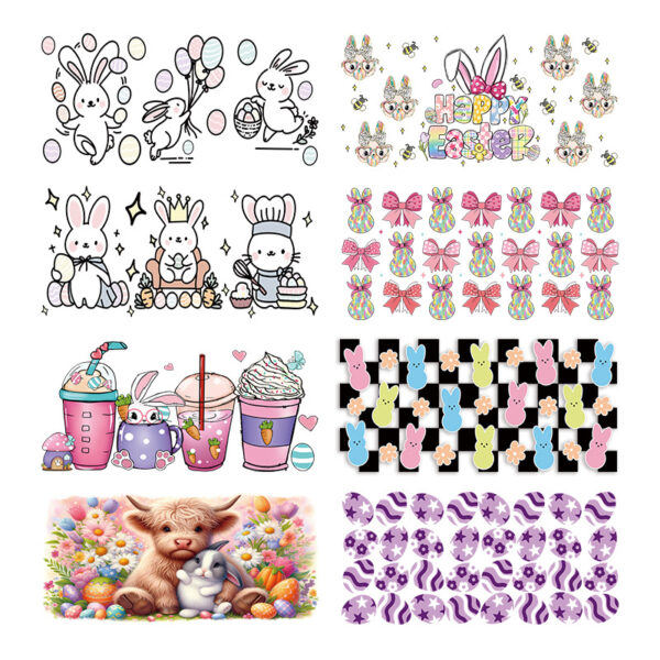 Wholesale Uv Transfer Sticker Glass Cup Crystal Label Crystal Sticker Cross-Border Exclusive for 16oz Glass Cup Special Sticker 23Cmx11Cm