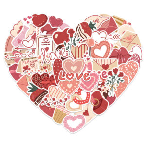 Wholesale 58pcs Cartoon Valentine's Day Love Stickers
