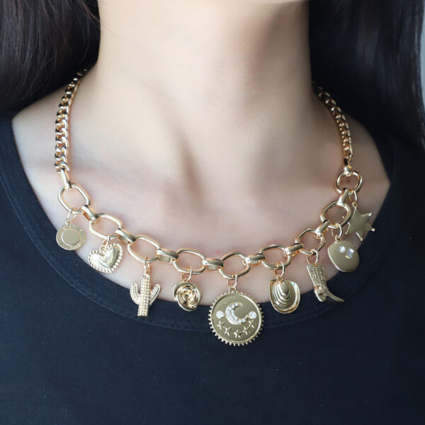 Wholesale Evil Eye Design Multi-Pendant Removable Necklace