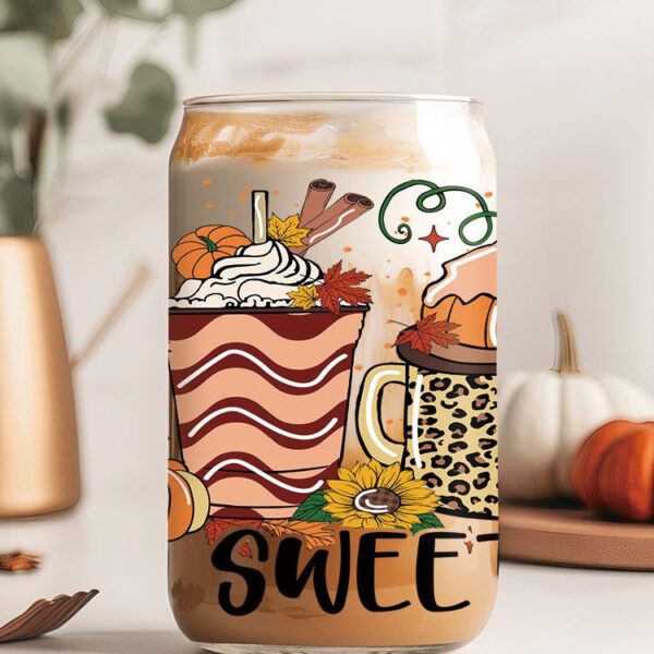 Wholesale UV transfer sticker for glass cups and crystal labels, cross-border exclusive, 16oz glass cup sticker, 23cm x 11cm.