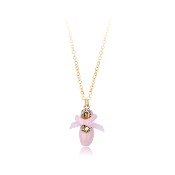 Wholesale Pink Cute Pendant Niche Ballet Shoes Necklace