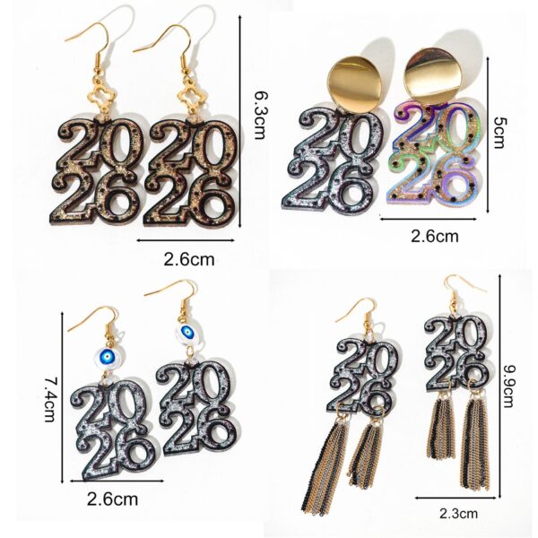 Wholesale 2026 Acrylic Digital Earrings