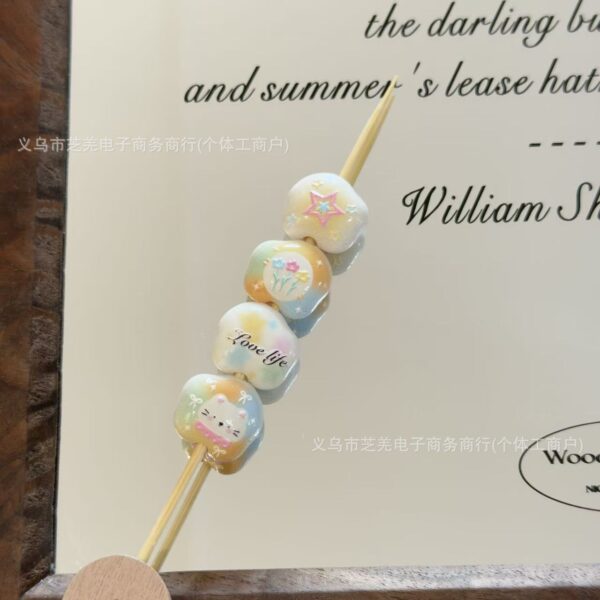 Wholesale 10pcs Orange Frangipani Embossed Acrylic Beads