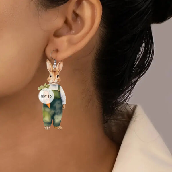 Wholesale Mr. and Mrs. Easter Rabbit Acrylic Earrings