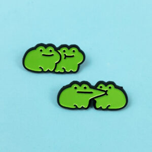 O1CN01KBvcyS1sPDdFNlGgw_4079255758-0-cib Wholesale Cute green paired frog cartoon animal brooch