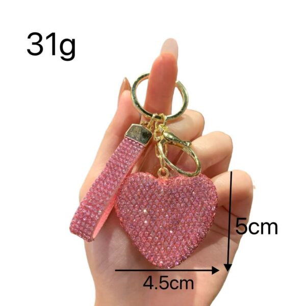 Wholesale Heart-shaped Keychain Full of Love and Diamonds