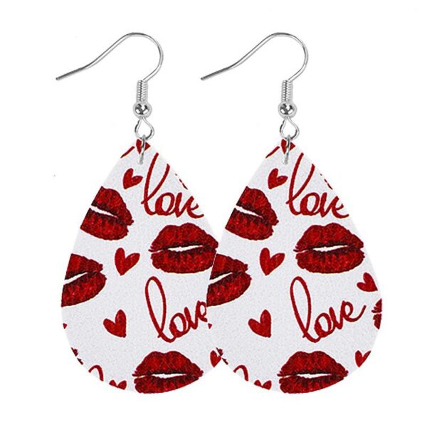 O1CN01KCpHm51xkoOVFO26M_2220909206482-0-cib Wholesale Lover Water saving Drop shaped Love Red Lips Cute Pattern Acrylic Earrings