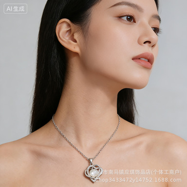 O1CN01KCqarb1Ck5qVkZhFg_2221262130118-0-cib Wholesale Love zircon titanium steel necklace