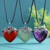 O1CN01KD8P141u4GjgrG4x8_2216598745983-0-cib Wholesale Colorful natural stone heart pendant necklace